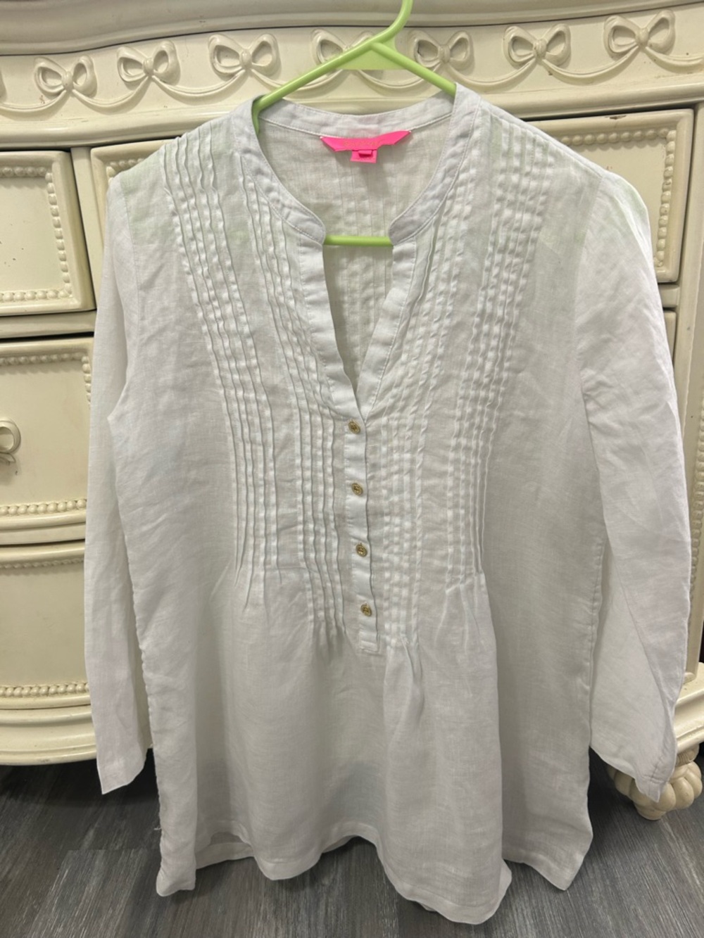 Women’s Lilly Pulitzer Sarasota Tunic, Resort white, Size Small